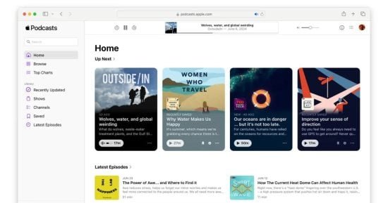 Apple Podcasts تضيف واجهة ويب جديدة لتصفح العروض والاستماع إليها Apple Podcasts تضيف واجهة ويب جديدة لتصفح العروض والاستماع إليها